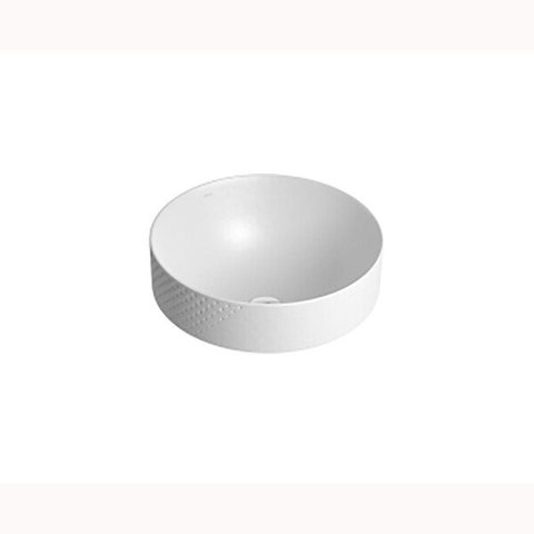 Cuba Sobrepor Redonda com Textura Diamante 40cm L.1050.ls.16 Branco Fosco - Deca