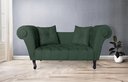 Ver imagem 2 de Sofá Recamier Recepção Decorativo 02 Lugares Londres Suede Verde - Incasa Decor