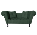 Ver imagem 1 de Sofá Recamier Recepção Decorativo 02 Lugares Londres Suede Verde - Incasa Decor
