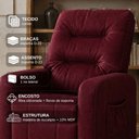 Ver mais imagens de Poltrona Matrix Reclinável Azera - Veludo Vinho
