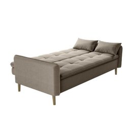 Sofá Cama Casal Reclinável Donna - Veludo Turkey Castor - 3