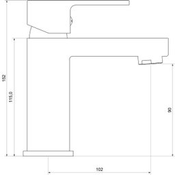 Monocomando Lavatório Banheiro Axiom Slim 2875 C 52 Cromado Meber - 2