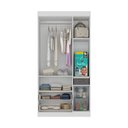 Ver imagem 5 de Guarda-roupa Infantil 92cm com Vidro 3 Portas e 2 Gavetas Pirulito Multimóveis Mp4467 Branco-