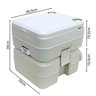 Vaso Sanitário Portátil 20 Litros Assento Banheiro Químico Camping - 7