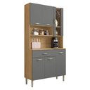 Ver imagem 1 de Armário de Cozinha Compacta 90cm Bruna K02 Freijó-gris - Mpozenato