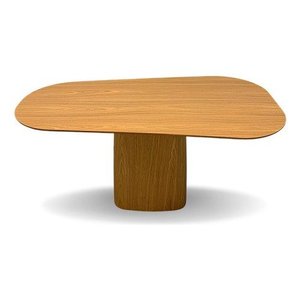 Mesa de Jantar Modelar Orgânica 120x90cm Base Freijó Tampo Freijó