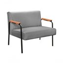 Ver imagem 1 de Sofá Jade 2 Lugares 108cm Cinza Linho Fixo Contemporâneo Bella Decor