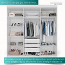 Ver imagem 4 de Guarda-roupa Casal 6 Portas 3 Gavetas Espanha - Mais Móveis Neve