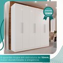 Ver imagem 6 de Guarda-roupa Casal 6 Portas 3 Gavetas Espanha - Mais Móveis Neve