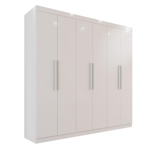 Guarda-roupa Casal 6 Portas 3 Gavetas Espanha - Mais Móveis Neve