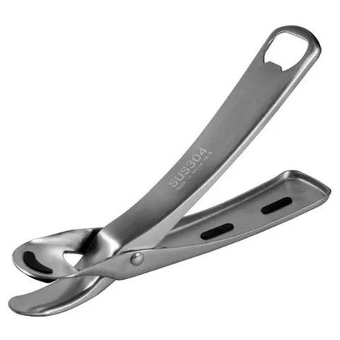 Pegador Universal para Pratos Formas Tachos Panelas de Aço Inox com Cabo Abridor de Garrafas