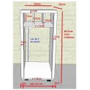 Ver imagem 2 de Adegueira Bancada Embutir Adega Vinhos com Rodízios:nogueira