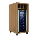 Ver imagem 1 de Adegueira Bancada Embutir Adega Vinhos com Rodízios:nogueira