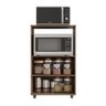 Balcão Madeira Móvel Armário Multiuso Organizador Cozinha Micro-ondas Forno Elétrico Pequeno Ta - 4