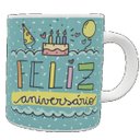 Ver imagem 1 de Caneca FELIZ ANIVERSÁRIO