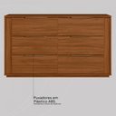 Ver imagem 6 de Cômoda Giardino 6 Gavetas Nogueira Touch - Demóbile