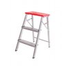 Escada Domestica Banqueta 3 Degraus Alumínio Reisam - 1