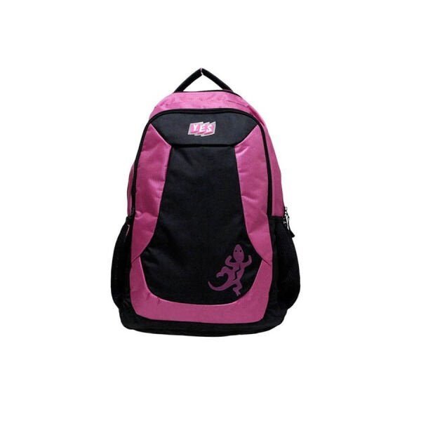 Mochila Escolar Alça Camiseta 2 Divisões PRETO VERMELHO - 1