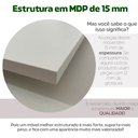 Ver mais imagens de Escrivaninha Mesa Escritório Ergonômica e Atemporal em L com para Armazenamento Nero 8 Nichos 135cm Branca