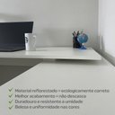 Ver imagem 7 de Escrivaninha Mesa Escritório Ergonômica e Atemporal em L com 8 Nichos para Armazenamento Nero