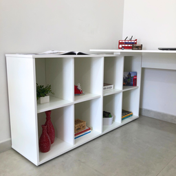 Escrivaninha Mesa Escritório Ergonômica e Atemporal em L com para Armazenamento Nero 8 Nichos 135cm Branca - 11 Escrivaninha Mesa Escritório Ergonômica e Atemporal em L com para Armazenamento Nero 8 Nichos 135cm Branca - 11