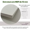 Ver mais imagens de Escrivaninha Mesa Escritório Ergonômica e Atemporal em L com 8 Nichos para Armazenamento Nero