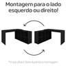 Escrivaninha Mesa Escritório Ergonômica e Atemporal em L com 8 Nichos para Armazenamento Nero - 6