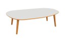 Ver imagem 2 de Mesa de Centro Orgânica Mdf 120cm Off White/freijó Tb625