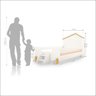 Cama Infantil Casinha Baixa Branco/Natural - 2