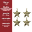 Ver imagem 3 de Conjunto Estrela Tridimensional Arabesco Dourada 11cm Enfeite Árvore 8 Unidades - Magizi