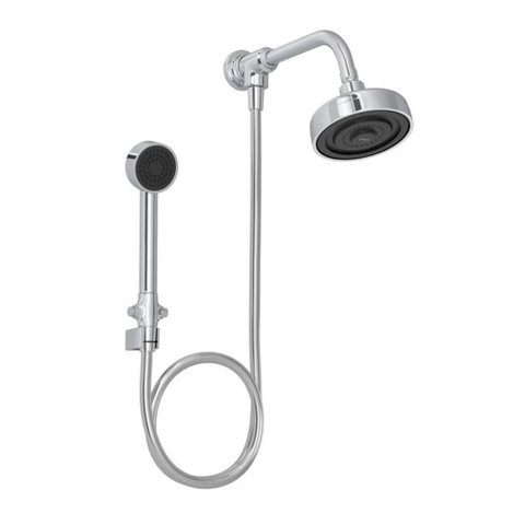 Kit Chuveiro Acqua Plus com Desviador 1990 Flexivel PVC Cromado Deca