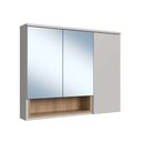 Ver imagem 3 de Armário Espelheira para Banheiro com 3 Portas e 1 Nicho 80cm Cor:mel com Arenas