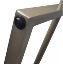 Ver imagem 4 de Luminária de Piso Chão Pedestal Base Aço Champagne Pé Mdf Laminado Cor da Cúpula Preto