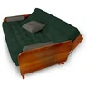 Sofá Cama Paris Ii Sarja em Madeira Maciça Cor Imbuia - Cinza - 4