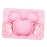Prato Bebê Silicone Dinossauro Rosa Papinha Sopinha - 1
