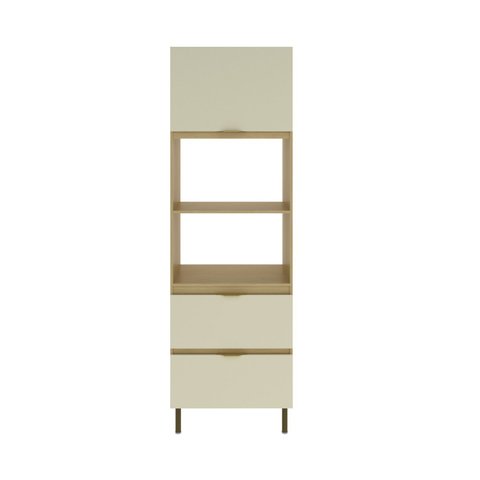 Armário Torre Quente 70cm com 1 Gaveta e 2 Portas Basculante New York Móvel na Caixa