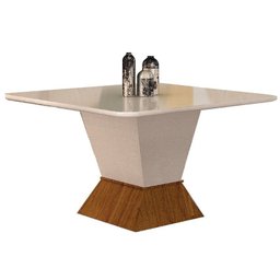 Mesa de Jantar Quadrada Moderna - Larissa-1,35x1,35 metros - Leifer Móveis - 1