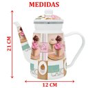 Ver imagem 2 de Kit Panela Caçarola Bule Cake Esmaltados Vintage com Indução