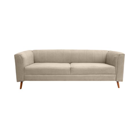 Sofá Chesterfield Camel 2,30m - Suede Bege / Recepção, Moveis, Sala, Decoração