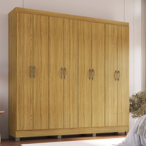 Guarda-roupa Casal 8 Portas Rp1804 Ipê - Decibal