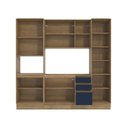 Ver imagem 3 de Cozinha Compacta com Kit Forno Celeste Kappesberg 100% Mdf Nogueira/azul 240cm