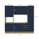 Ver imagem 4 de Cozinha Compacta com Kit Forno Celeste Kappesberg 100% Mdf Nogueira/azul 240cm