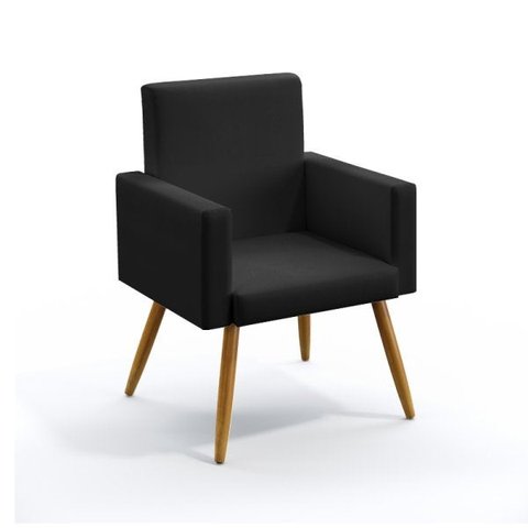 Poltrona Nina Courino Preto Aradecor