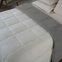 Ver imagem 3 de Coberdrom Noruega Sherpa + Manta Flannel 1Pç Solteiro - Cinza