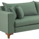 Ver imagem 4 de Sofá Living Bipartido 4 Lugares 280cm Almofadas Soltas Pés Madeira Maciça Madri