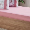 Ver imagem 2 de Jogo de Cama Casal Malha 3 Pçs Bella Cama New 138x188cm Rosa