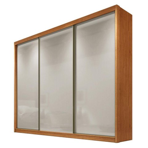 Guarda Roupa Casal Medelim 3 Portas 6 Gavetas Cinamomo Fendi - Novo Horizonte