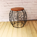 Ver imagem 1 de Banco Banquinho Ferro e Madeira Arabesco Artesanal