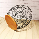 Ver imagem 4 de Banco Banquinho Ferro e Madeira Arabesco Artesanal