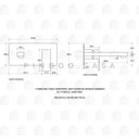 Ver imagem 4 de Torneira para banheiro misturador monocomando de parede Santana Pingoo.casa - Dourado